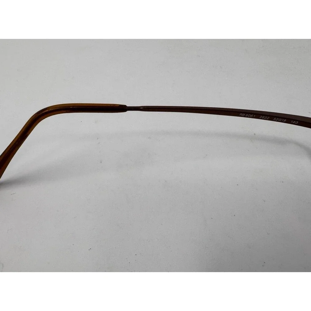 Ray-Ban RB6061 Eyeglass Frames Only 52-19-140 Brown 2622 Italy Made Authentic